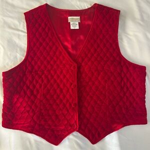 Coldwater Creek Scarlet Quilted Cape